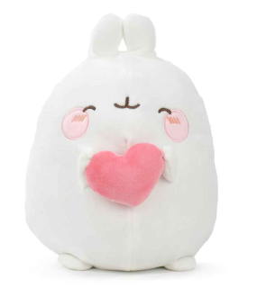 Molang se srdíčkem - plyšová postavička z pohádky Molang