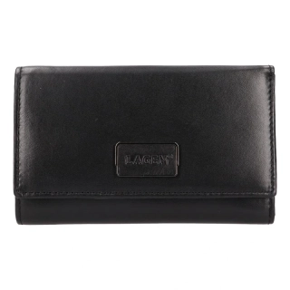 Dámská černá kožená peněženka - LAGEN