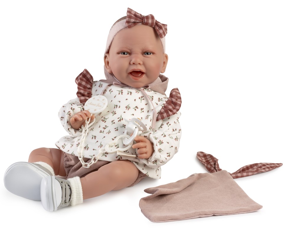 Antonio Juan – realistická panenka miminko Carla s usínáčkem (Carla 42 cm – realistická panenka miminko Antonio Juan ze Španělska)