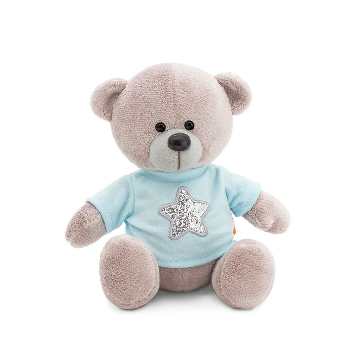 Fotografie Orange Toys Bjorn the Bear: Grey Star Méďa Bjorn, šedý se stříbrnou hvězdou na tričku 17 cm MA1993/17