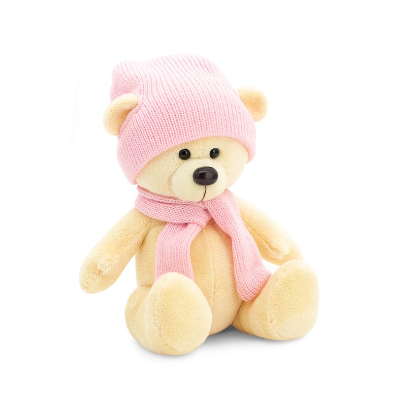 Fotografie Orange Toys Bjorn the Bear: Yellow In Cap Méďa Bjorn, žlutý v růžové čepičce 17 cm Ma1994/17