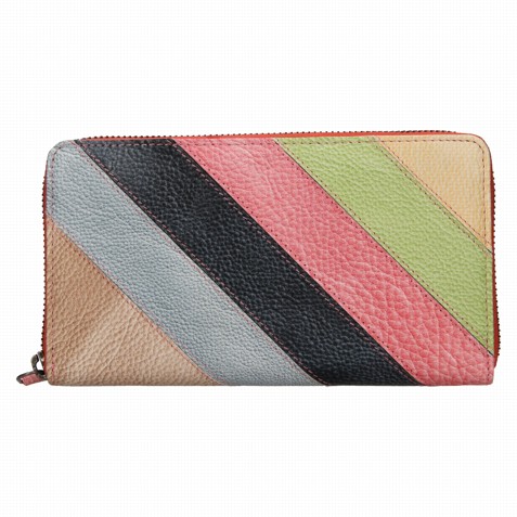 Lagen, kožené výrobky, dámská peněženka, pestrobarevná, základní barva je světle růžová, 9000/R - lipstick/multi, 18,5 x 10,5 cm