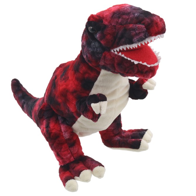 Fotografie The Puppet Company Ltd. - Baby Dinos- maňásek -Baby T-Rex červený - PC002906 - 35 cm