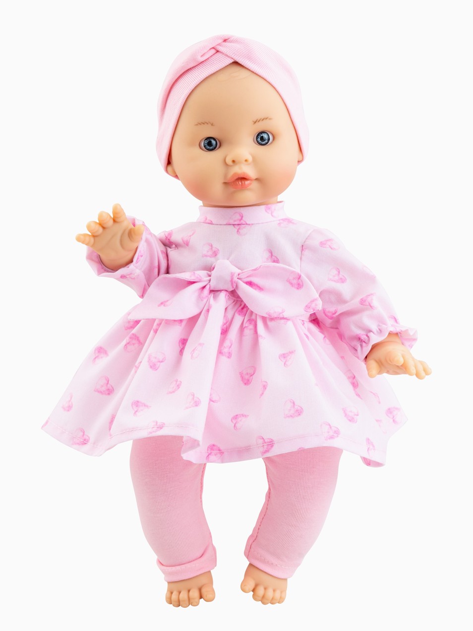 Realistické miminko - holčička  Lidia v růžových šatech od firmy Paola Reina (Realistické miminko Andy Primavera 27cm)