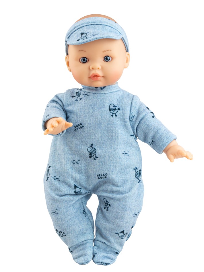 Realistické miminko - chlapeček Andy s modrým kšiltem od firmy Paola Reina (Realistické miminko Andy Primavera ze Španělska)